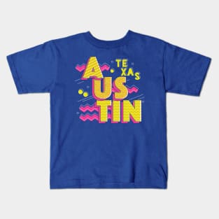 Retro 90s Austin, Texas Kids T-Shirt